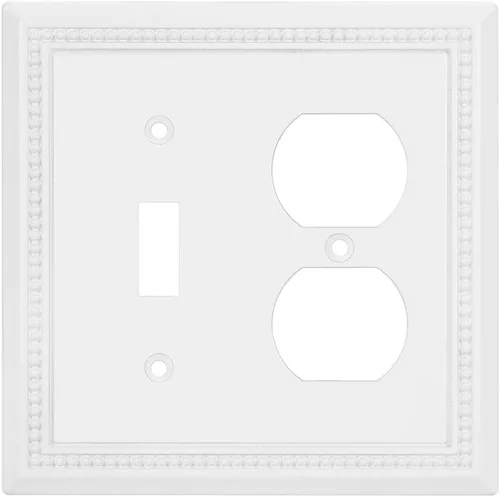 Miniatura 62 de Henne Bery Sunken Pearls - Placa de interruptor/placa de pared y cubierta de salida (decorador individual, 2 unidades, negro mate)