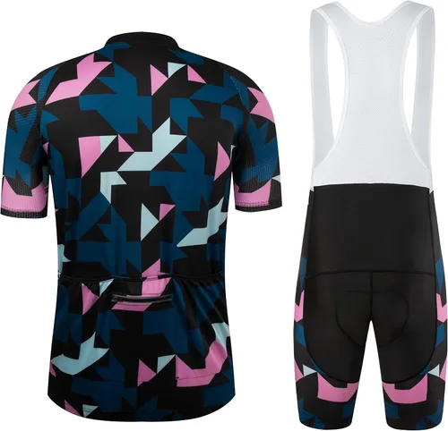Miniatura 66 de Coconut Ropamo CR - Conjunto de camiseta de ciclismo para hombre, con cremallera y bolsillo con pantalones cortos con acolchado 4D