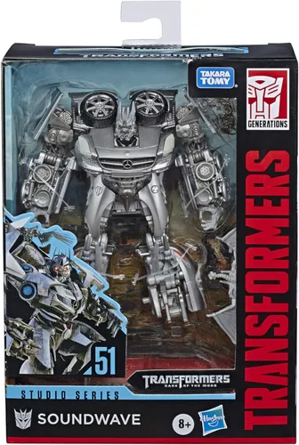 Transformers Toys Serie Studio 51 Clase Deluxe de la película Dark of The Moon Soundwave Figura de acción – Niños a partir de 8 años, 4.5 pulgadas