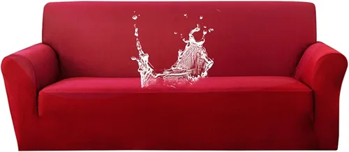 MIPOPS Funda de sofá, funda de sofá elástica para sofá seccional, protector de muebles para muebles, sofás para mascotas, niños, perros y gatos Rojo