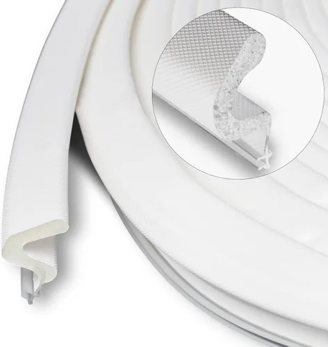 Storystore Burlete Sellador de Puerta de 20 Pies, Burlete de Espuma Kerf para Puertas y Ventanas, Aislamiento con Marco de Tarjeta Ranurada, Blanco