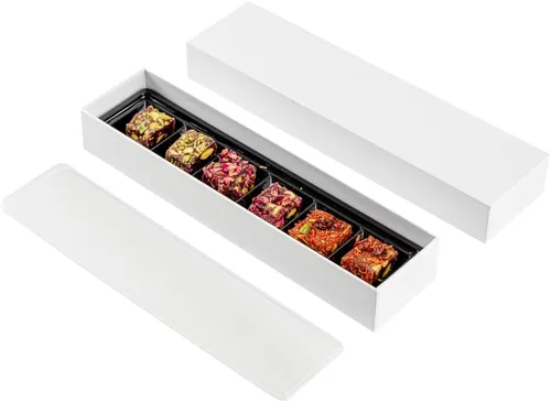 Miniatura 11 de Restaurantware Sweet Vision Cajas cuadradas de dulces de 9.1 x 9.1 x 1.6 pulgadas, 100 cajas de regalo desechables para panadería, 16 compartimentos