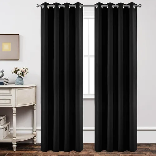 Miniatura 47 de Joydeco - Juego de 2 paneles de cortinas opacas de 63 pulgadas, 2 cortinas largas con aislamiento térmico burg, cortinas de oscurecimiento