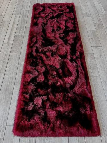 Miniatura 42 de LAMBZY Elegante y sofisticada alfombra rectangular de piel de oveja (beige, 2 x 3 pies)