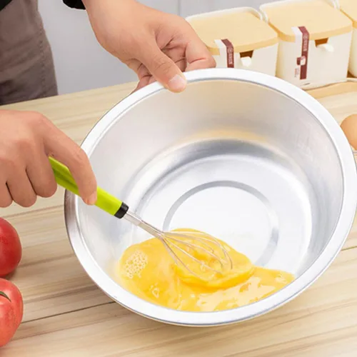 Miniatura 2 de BESTonZON Lavabo de aluminio olla de sopa frutas y verduras lavado espesar cocina olla multiusos lavabo mezclador bol versátil