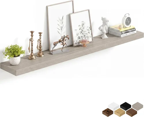 Miniatura 23 de Fun Memories Estantes flotantes de 16 pulgadas para pared, estantes de 8 pulgadas de profundidad para baño, dormitorio, cocina, montaje en pared