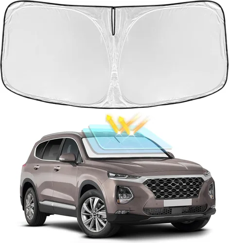 Miniatura 38 de para Dodge RAM 1500 2019-2024 2025 2026 Parasol Parasol para Parabrisas Cubierta - 4 Capas Parasol para Ventana Delantera para RAM1500 2Puertas