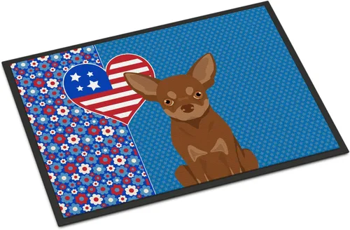 Miniatura 172 de Caroline's Treasures WDK5119JMAT Airedale Terrier USA - Tapete para interiores o exteriores, 24 x 36 pulgadas, tapete para puerta delantera