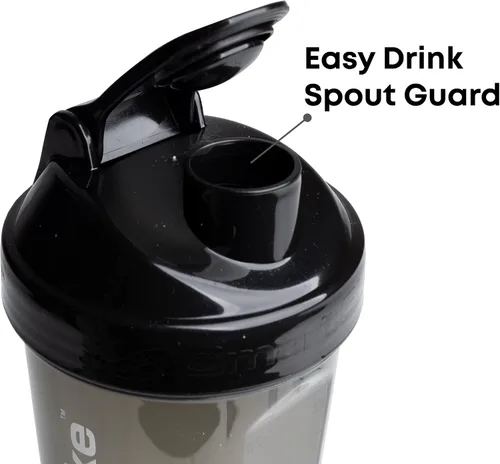 Miniatura 4 de Smartshake O2GO ONE - Botella mezcladora de proteínas de plástico de 27.1 fl oz, 27 onzas, tapa de rosca a prueba de fugas, sin BPA, unisex