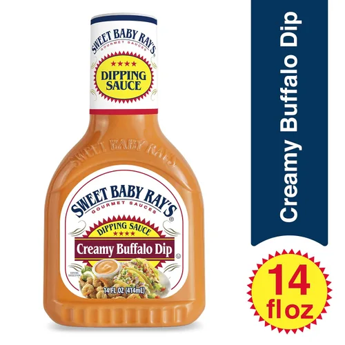 Miniatura 4 de Sweet Baby Ray's Creamy Buffalo Wing Salsa para inmersión, botellas de 14 onzas, (paquete de 6)