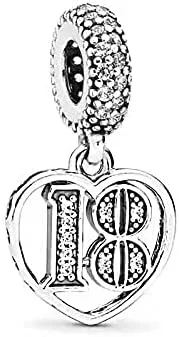 Dijes de cumpleaños número 21, 30, 16, 18, 50, 60 aniversario, para pulseras Pandora Moments, regalo para esposa, mujeres, niñas, familia