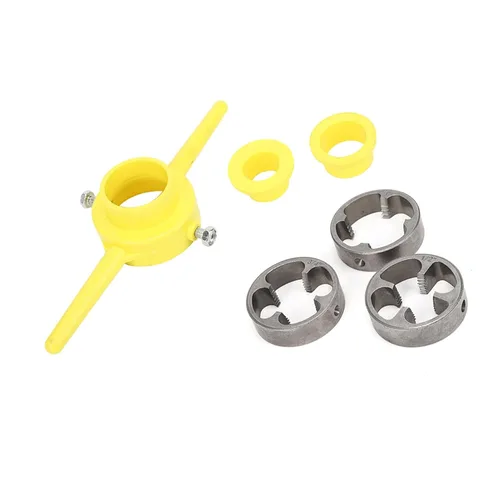 Miniatura 6 de Enhebrador de tubos, fabricante de herramientas de hilo de PVC, tubo de plástico, troquelado redondo NPT, rosca de fontanería de 1/2 pulgada 3/4