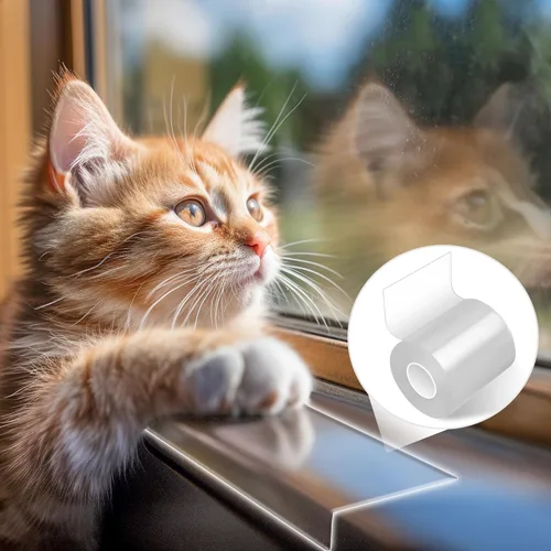 Miniatura 7 de Protector de puerta contra arañazos de perro, protector de alféizar de ventana, barrera de protección lateral transparente contra gatos, arañazos