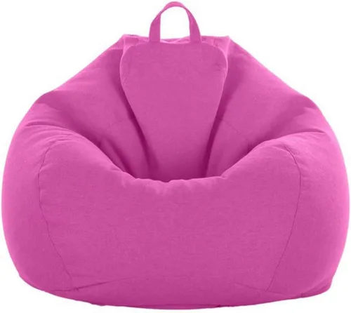 Miniatura 8 de Funda para puf de almacenamiento de animales de peluche (sin relleno), extra suave, funda de repuesto de algodón y lino de espuma viscoelástica