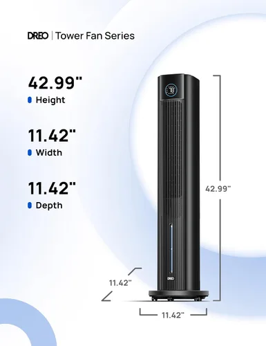 Miniatura 10 de DREO Ventilador de torre para dormitorio, ventiladores de enfriamiento de 43 pulgadas que soplan aire frío 2025 actualizado, enfriador de aire