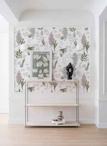 Miniatura 5 de Papel tapiz floral para despegar y pegar, papel de contacto de hojas modernas, papel tapiz extraíble, decorativo, autoadhesivo, papel tapiz de pared