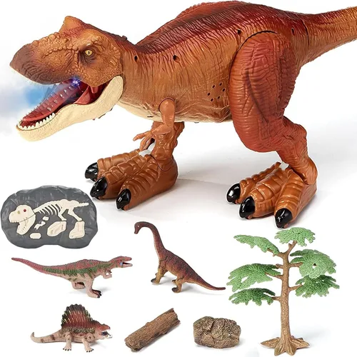 Miniatura 11 de EKU Juguetes de Dinosaurio Chomp Action Mosasaurus Spinosaurus Toy, Cabeza Móvil Movimiento de Ataque Parasaurolophus Figuras de Acción Realistas