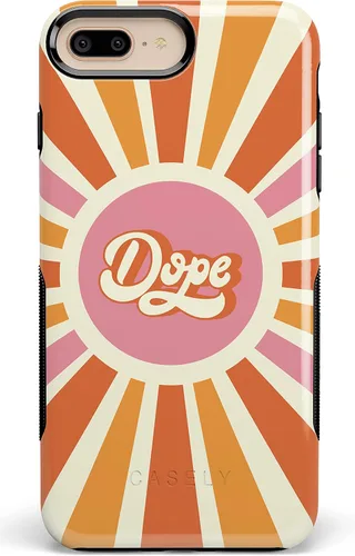 Miniatura 10 de Casely Funda para iPhone 6/7/8 Plus Funda con estampado de festival (solo buenas vibraciones)