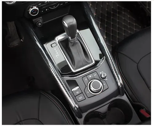 Miniatura 2 de Accesorios de coche compatibles con Mazda CX-5 CX5 2017-2022 2023 2024 2025 Cubierta de moldura de tira lateral del panel de control de engranajes