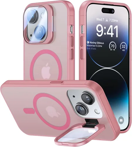 Miniatura 8 de VOFATA - Funda magnética para iPhone 17 Pro Max, cubierta para cámara con soporte, protección completa para la cámara, compatible con MagSafe