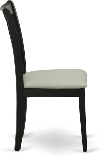 Miniatura 10 de East West Furniture DLCL5-BLK-C - Juego de mesa de comedor de 5 piezas, incluye una mesa de comedor redonda con gotas y 4 sillas tapizadas de tela