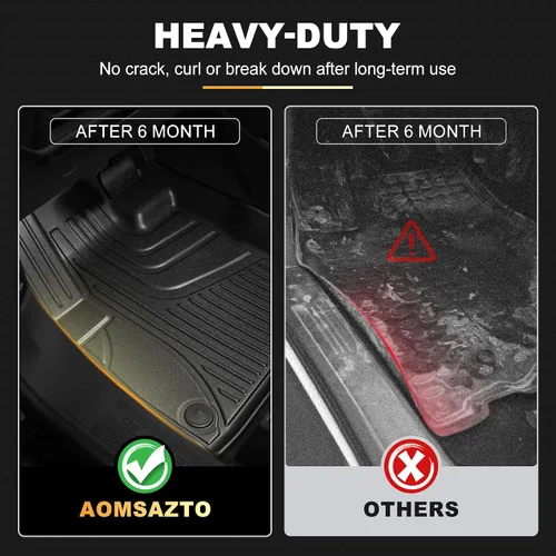 Miniatura 4 de AOMSAZTO Alfombrillas para piso para Chevy Malibu 2016-2025 - Protección para todo tipo de clima para la 1ª y 2ª fila, forro para automóvil