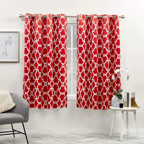 Miniatura 19 de Exclusive Home Gates panel de cortinas en par para ventana, con arandelas en la parte superior, para oscurecimiento de habitación, tejidas