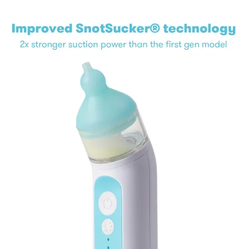 Miniatura 8 de Frida Baby Aspirador Nasal Eléctrico NoseFrida para Bebé, Succionador de Nariz para Bebé y Niño Pequeño, Aspirador Nasal Mejorado para Congestión +