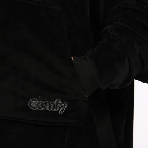 Miniatura 7 de THE COMFY Original - Manta de forro polar de microfibra con forro sherpa, diseño de gran tamaño con capucha y bolsillo de Shark Tank