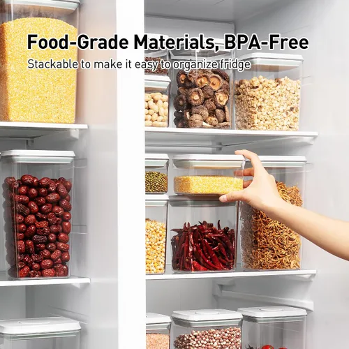 Miniatura 4 de Contenedores de almacenamiento de alimentos con tapas, 2.9 cuartos de galón, recipientes herméticos para almacenamiento de alimentos, sin BPA, 2.9qt