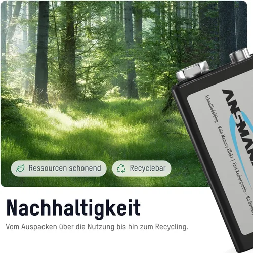 Miniatura 3 de Ansmann Baterías recargables de 9V 300 mah
