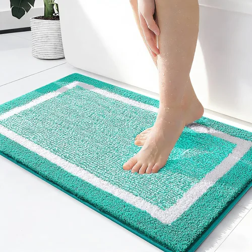 Miniatura 9 de OLANLY Alfombras de baño 24x16, tapete de baño de microfibra extra suave y absorbente, antideslizante, lavable a máquina, alfombra de baño esponjosa