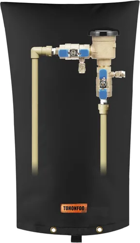 Miniatura 10 de TOHONFOO Cubierta aislante de tubería para prevención de reflujo (5 °F) – Bolsa aislada para válvula de riego – Cubierta de bomba de pozo de agua