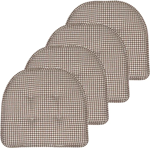 Miniatura 117 de Sweet Home Collection - Cojín de espuma viscoelástica para silla con capitoné, antideslizante, parte trasera de goma, en forma de U, 17 x 16 Piel