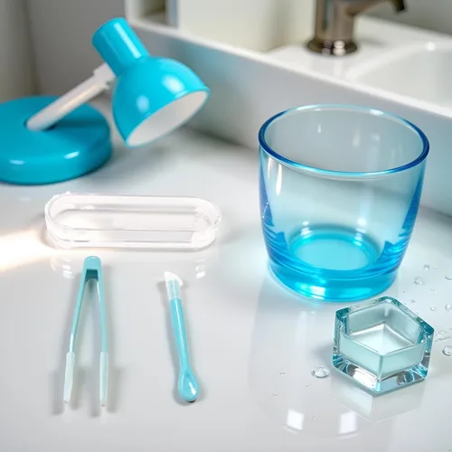 Miniatura 4 de JJLFresheners Aplicador de contacto azul, herramienta removedor de lentes de contacto, insertor+pinzas con punta suave, para lentes de contacto