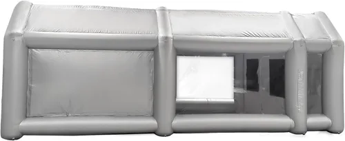 Miniatura 7 de Cabina de pulverización inflable con filtro de aire de 26 x 15 x 10 pies, cabina de pintura para coche, cabina de pintura portátil, estación