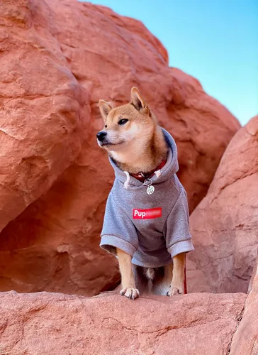 Miniatura 2 de ChoChoCho Sudadera con capucha y suéter para perros – Elegante ropa urbana de algodón para gatos y cachorros en gris – S, M, L