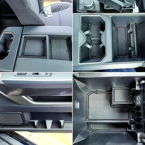 Miniatura 2 de Forro personalizado para accesorios Toyota Tundra 2022 2023 2024 2025 2026, insertos para portavasos, alfombrillas para consola central