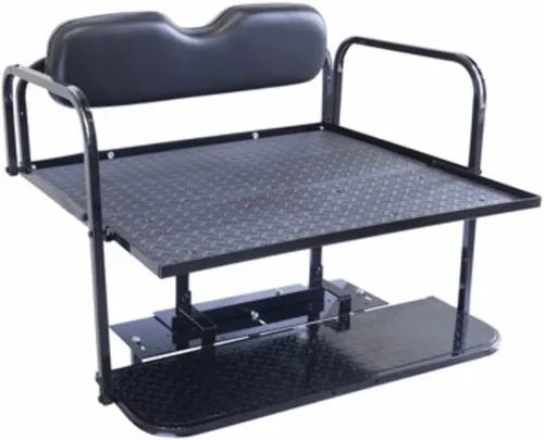 Miniatura 3 de Performance Plus Carts Club Car DS - Kit de asiento trasero plegable para carrito de golf, compatible con modelos 2000.5 en adelante (negro)
