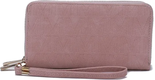 Miniatura 81 de MKF Collection Mia K - Cartera de pulsera para mujer, pequeña cartera de cuero vegano para tarjetas de crédito con cremallera y bolsillo