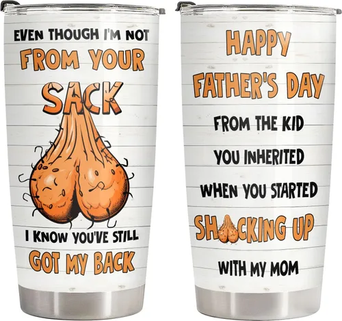 Miniatura 22 de 34HD Regalos para el Día del Padre de parte de su hija, vaso de viaje aislado de dinosaurio Dadasaurus, vaso de 20 onzas, divertido regalo de Vaso