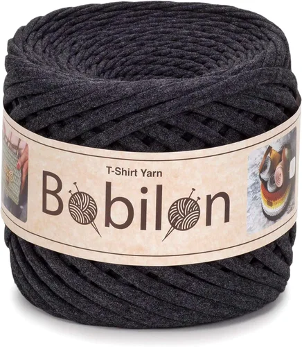 Miniatura 19 de Hilo de camiseta – 0.197-0.276 in – Cinta de punto para ganchillo, tejido, macramé, manualidades – 328.1 ft / 110 yardas – Hilo de algodón Apricot