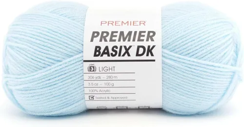 Miniatura 45 de Premier Yarns Basix Hilo DK, hecho de acrílico, hilo ideal para ganchillo y tejido, lavable a máquina, rosa camafeo, 3.5 onzas, 306 yardas Rosa Cameo
