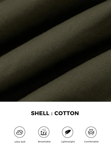 Miniatura 5 de Wantdo Chaqueta militar para hombre, chaqueta bomber casual, cuello alto, chaqueta de lona cortavientos