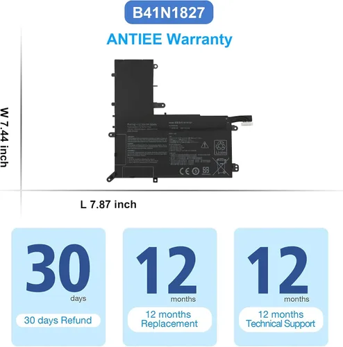 Miniatura 6 de ANTIEE B41N1827 Batería para portátil Asus ZenBook Flip 15 UM562 UX562 UX562F UX562FA UX562FAC UX562UG UX562IA UX562IQ UM562IA UM562IQ Q507 Q507IQ