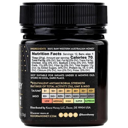 Miniatura 5 de Paquete de Jarrah Honey TA 35+ y Marri Honey TA 25+ (MGO 2000+ y MGO 1197+ equivalente a miel de manuka)
