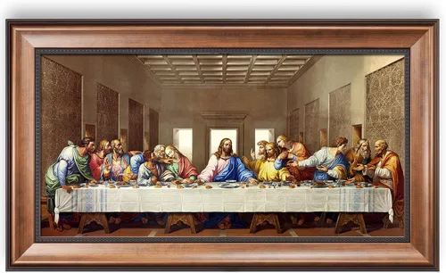 Miniatura 20 de A&T ARTWORK La Última Cena de Leonardo Da Vinci Las reproducciones de arte clásico mundial, impresiones de lienzo Giclee, arte de pared