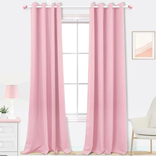 Miniatura 98 de Mrs.Naturall Cortinas Azul Real para Dormitorio, Cortinas Opacas Cortas Medianas Azul Cobalto para Cocina Decoración de Habitación de Adolescentes