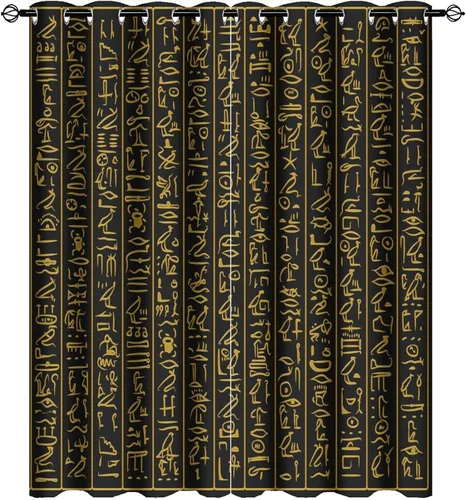 Miniatura 58 de Cortinas de Constelación, Arte Moderno Abstracto Patrón de Símbolos de Constelación Galaxia Negra Blanca, Tratamientos para Ventanas con Aislamiento