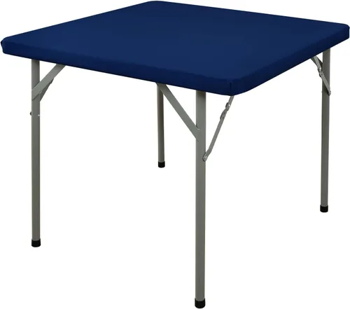 Miniatura 38 de Mantel Cuadrado Elástico Ajustable, Cubierta de Mesa de Poliéster Resistente al Viento, Mantel Resistente a Rayones y Lavable para Mesas Plegables